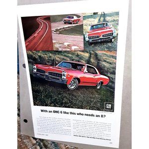 1967 Pontiac Le Mans Chevrolet Print Ad vintage 60s